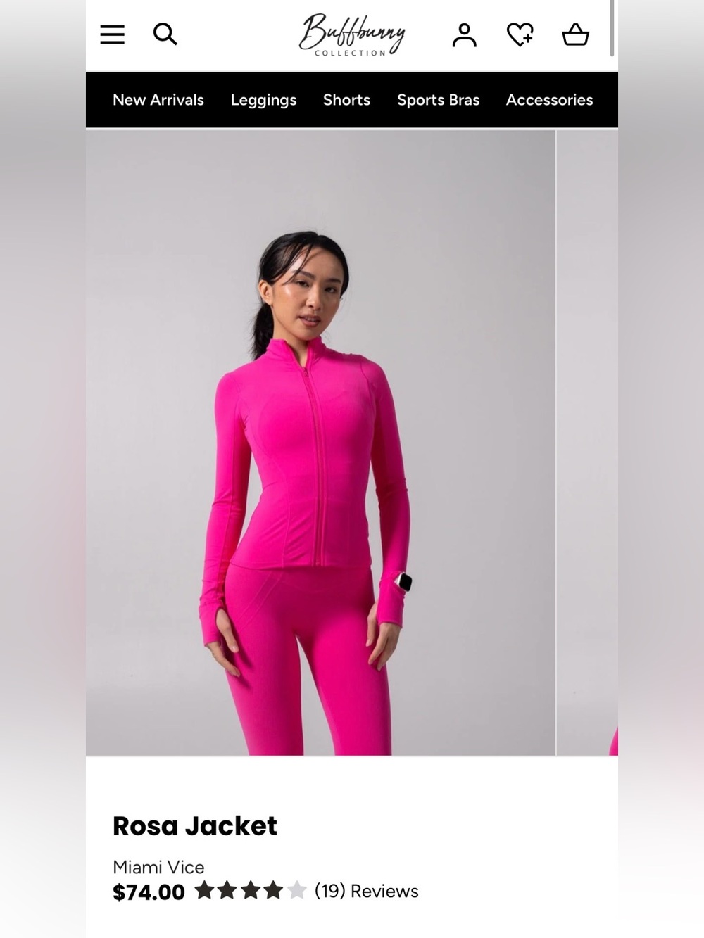 Buffbunny Rosa Jacket in Miami Vice NWT
